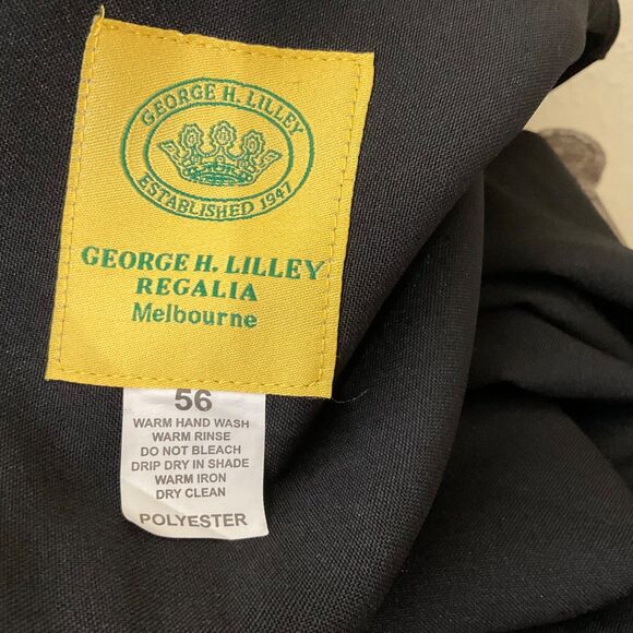 George H Lilley Graduation Choir Regalia robe sz. 56/2XL Black Gown open front - Picture 7 of 12